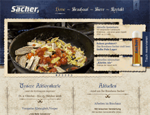Tablet Screenshot of brauhaus-sacher.de